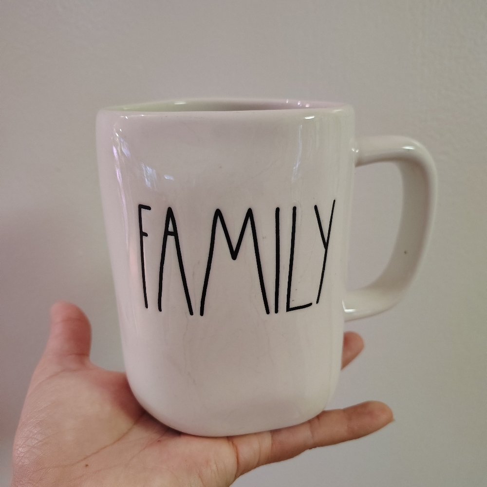 Rae Dunn Cream Family Mug